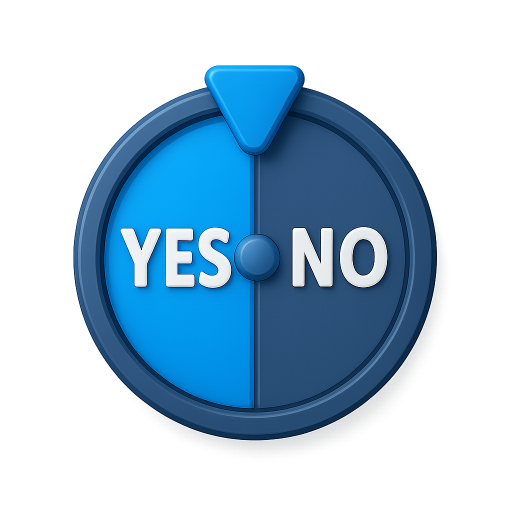 yes or no wheel logo